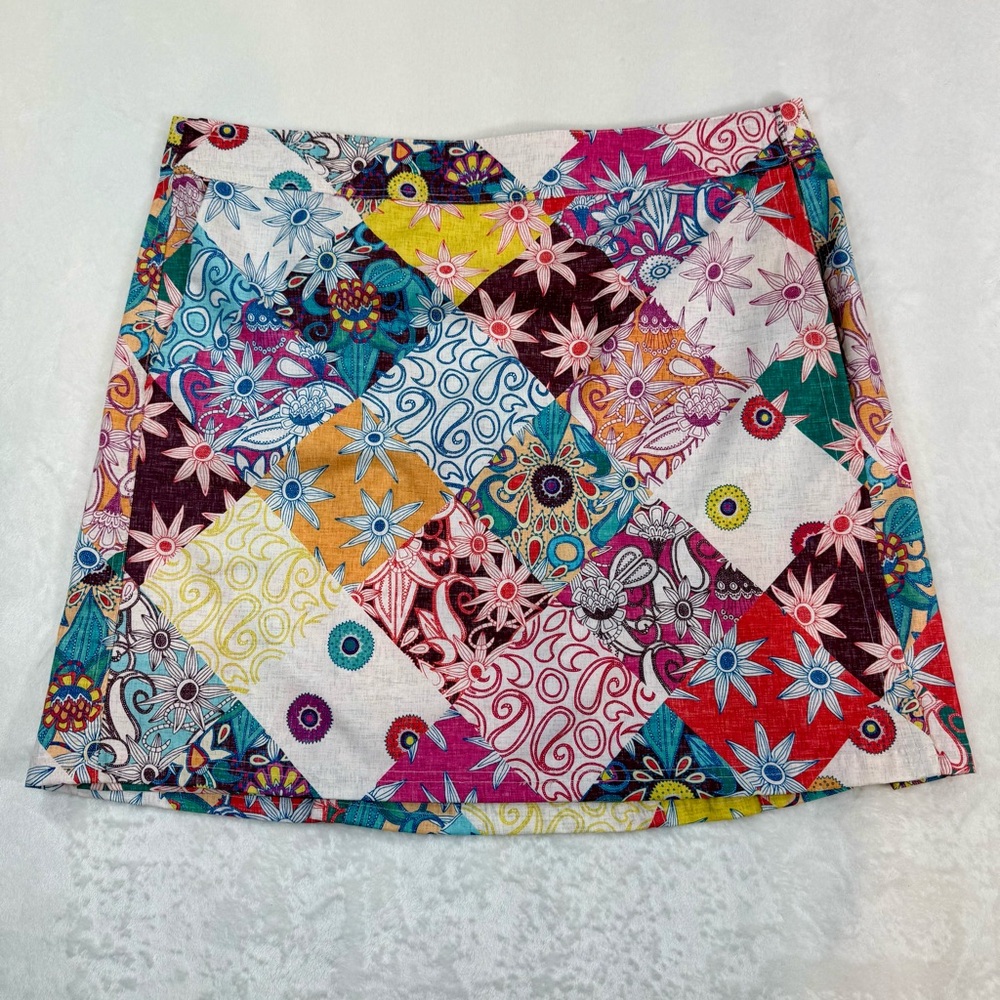 Rip Skirt Women Hawaii‎ Patchwork Wrap Skirt Travel Summer Multicolor Size XL